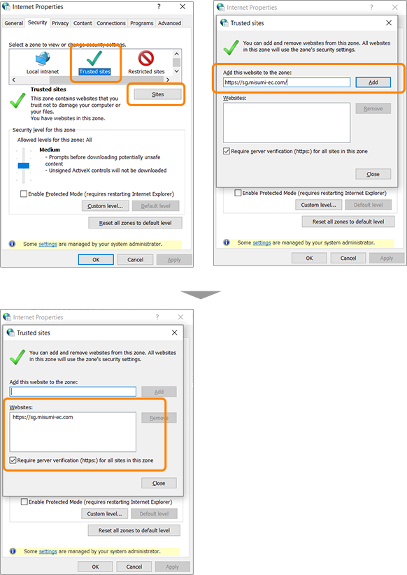 Set up trusted sites 01